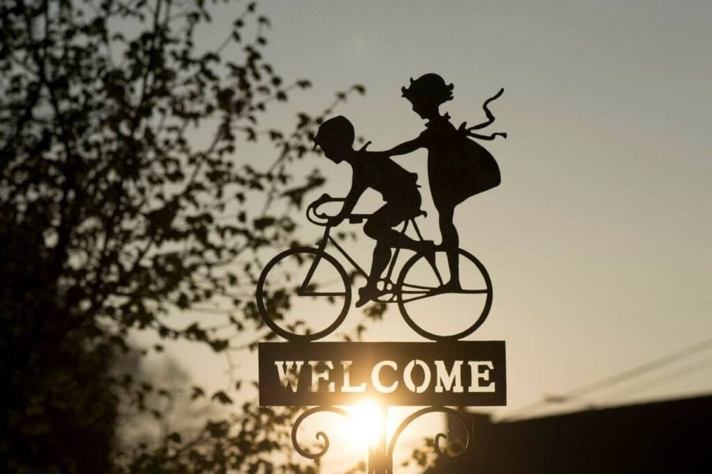 sign, bicycle, decoration, bike, children, welcome, brown welcome, brown bike, welcome, welcome, welcome, welcome, welcome