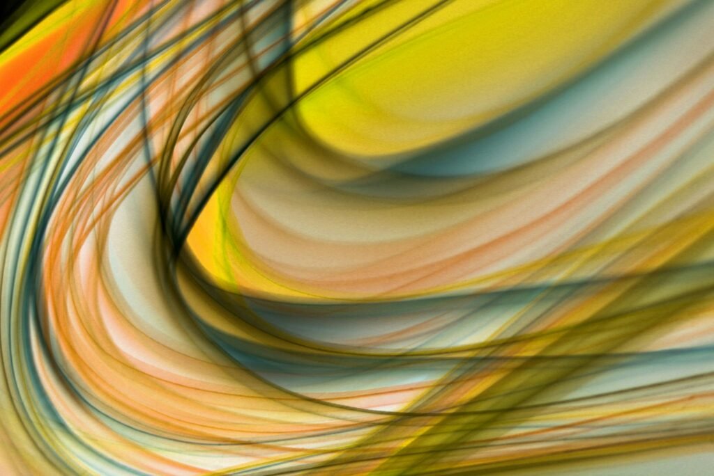 Dynamic abstract art with vibrant swirling colors, creating a modern and energetic design.